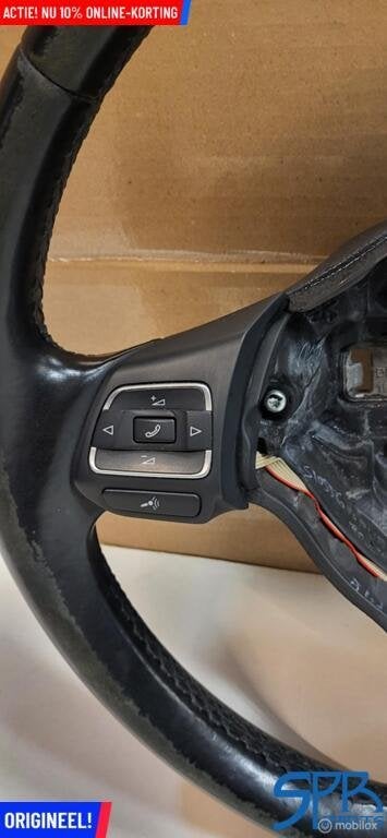 Vw POLO 6R MULTIFUNCTIONEEL MF Stuurwiel Leer STUUR GEBRUIKT, Auto-onderdelen, Gebruikt, Volkswagen, Ophalen of Verzenden, Volkswagen