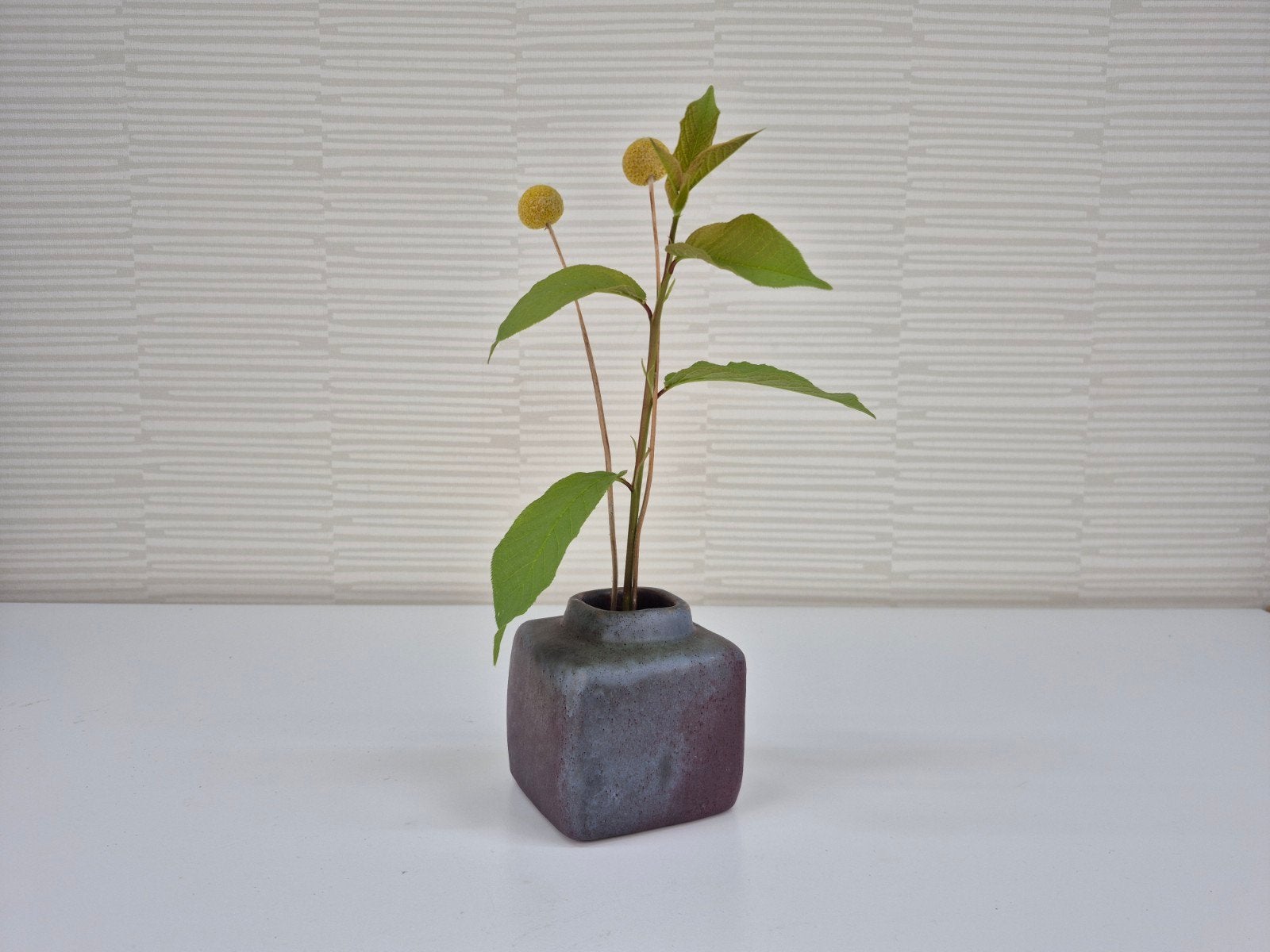 Chimney vaas. Vintage blokvaas/ikebana., Ophalen of Verzenden