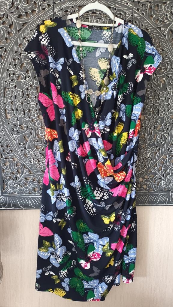 Nieuwe jurk van Norah, maat 48, met vlinderprint, Kleding | Dames, Jurken, Blauw, Maat 46/48 (XL) of groter, Nieuw, Ophalen of Verzenden