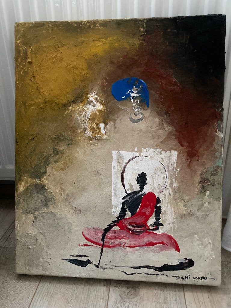 Tashi Norbu-Boeddha 50x40 gesigneerd, Verzenden