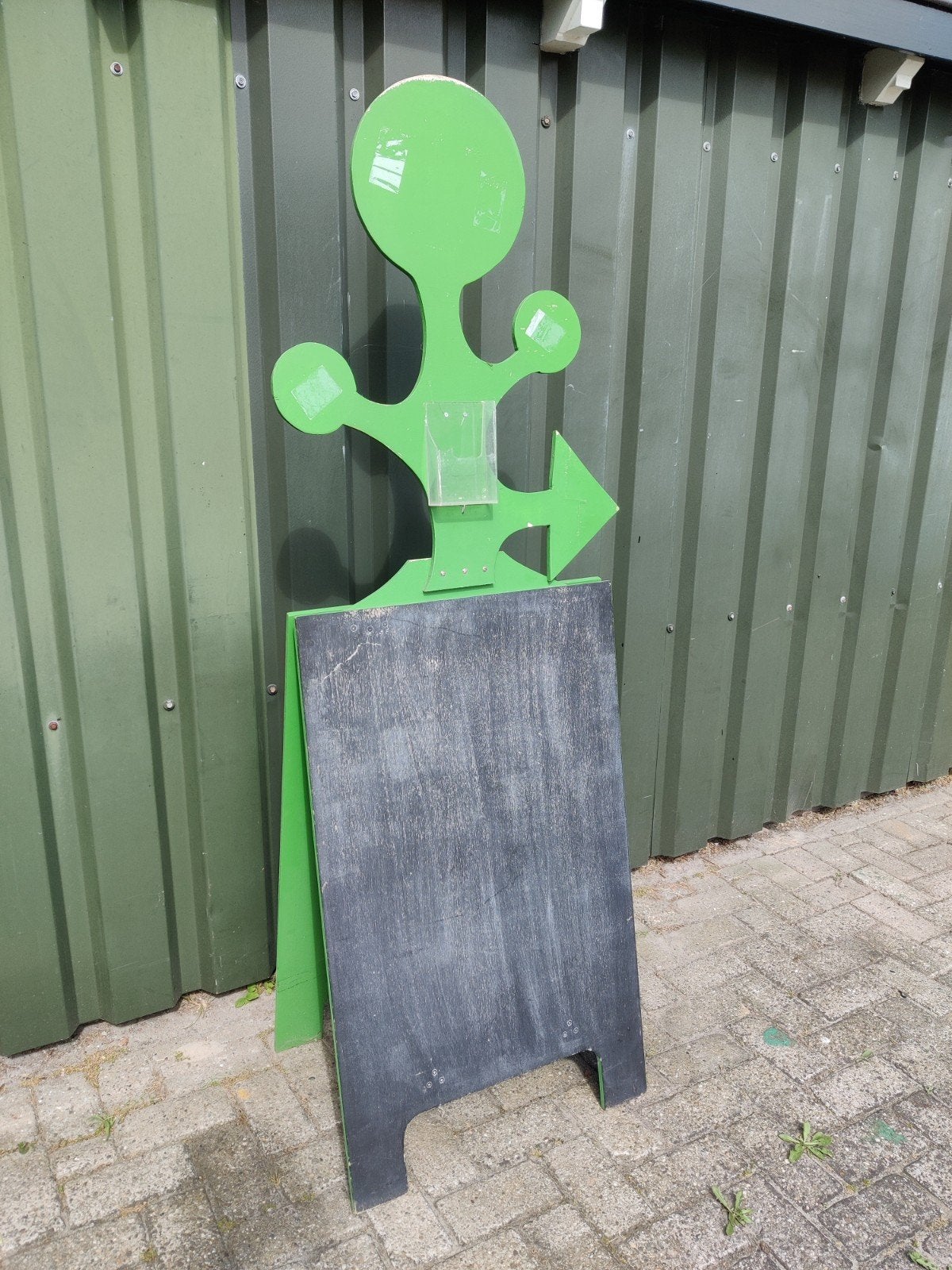 Uniek stoepbord met krijtvlak echte eyecatcher, Ophalen of Verzenden, Reclamebord