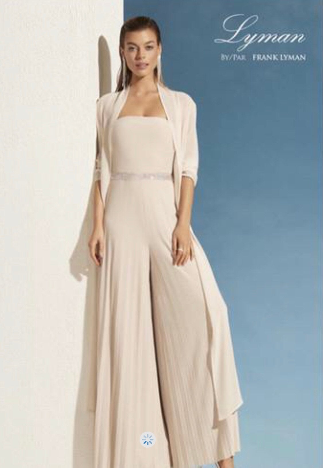 Frank Lyman luxe elegante jumpsuit creme strass detail M, Kleding | Dames, Jumpsuits, Verzenden, Nieuw, Maat 38/40 (M), Overige kleuren