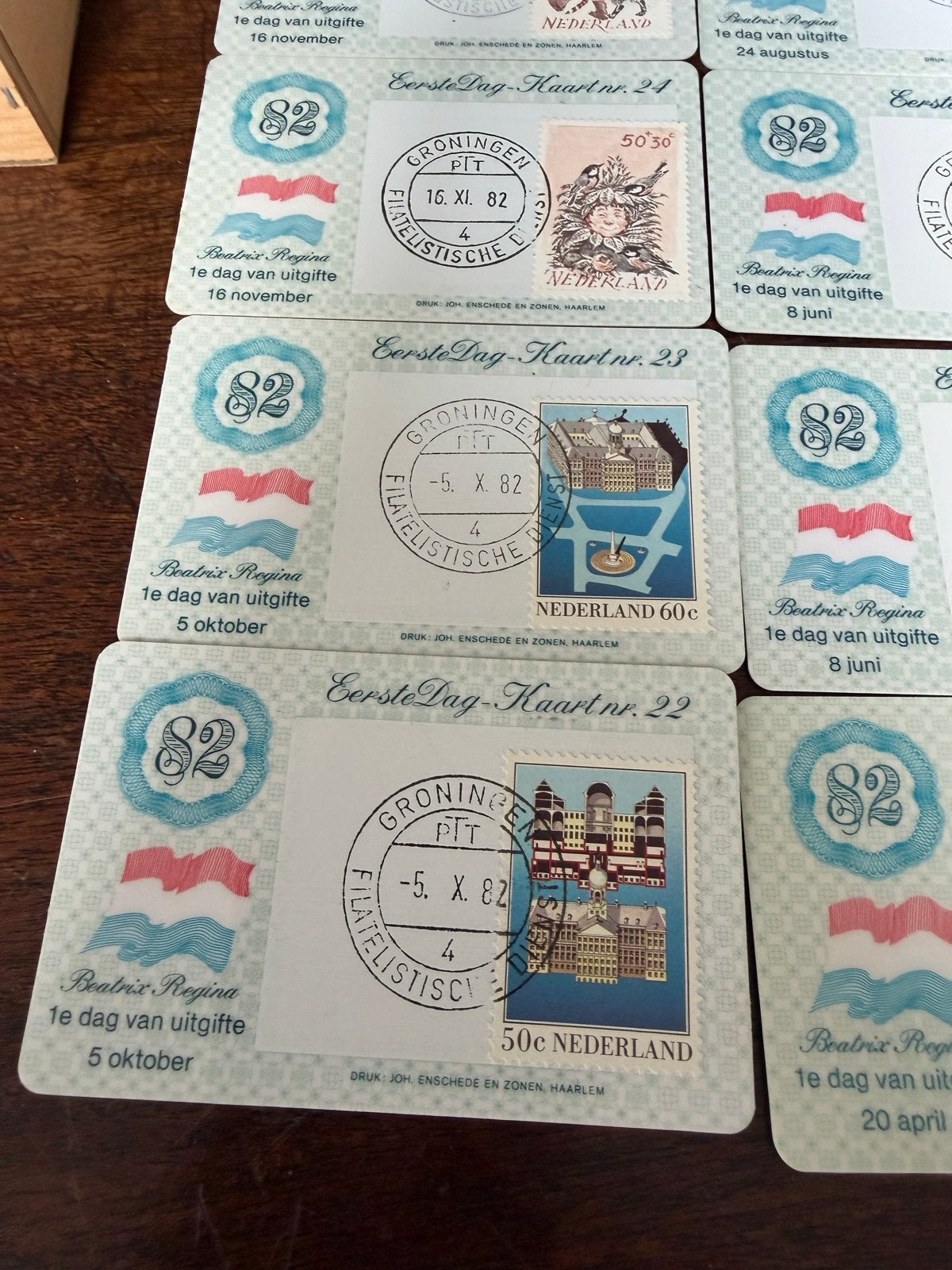 Complete serie Eerste Dag Kaarten nummers 1 t/m 27, Ophalen of Verzenden, Onbeschreven, Nederland