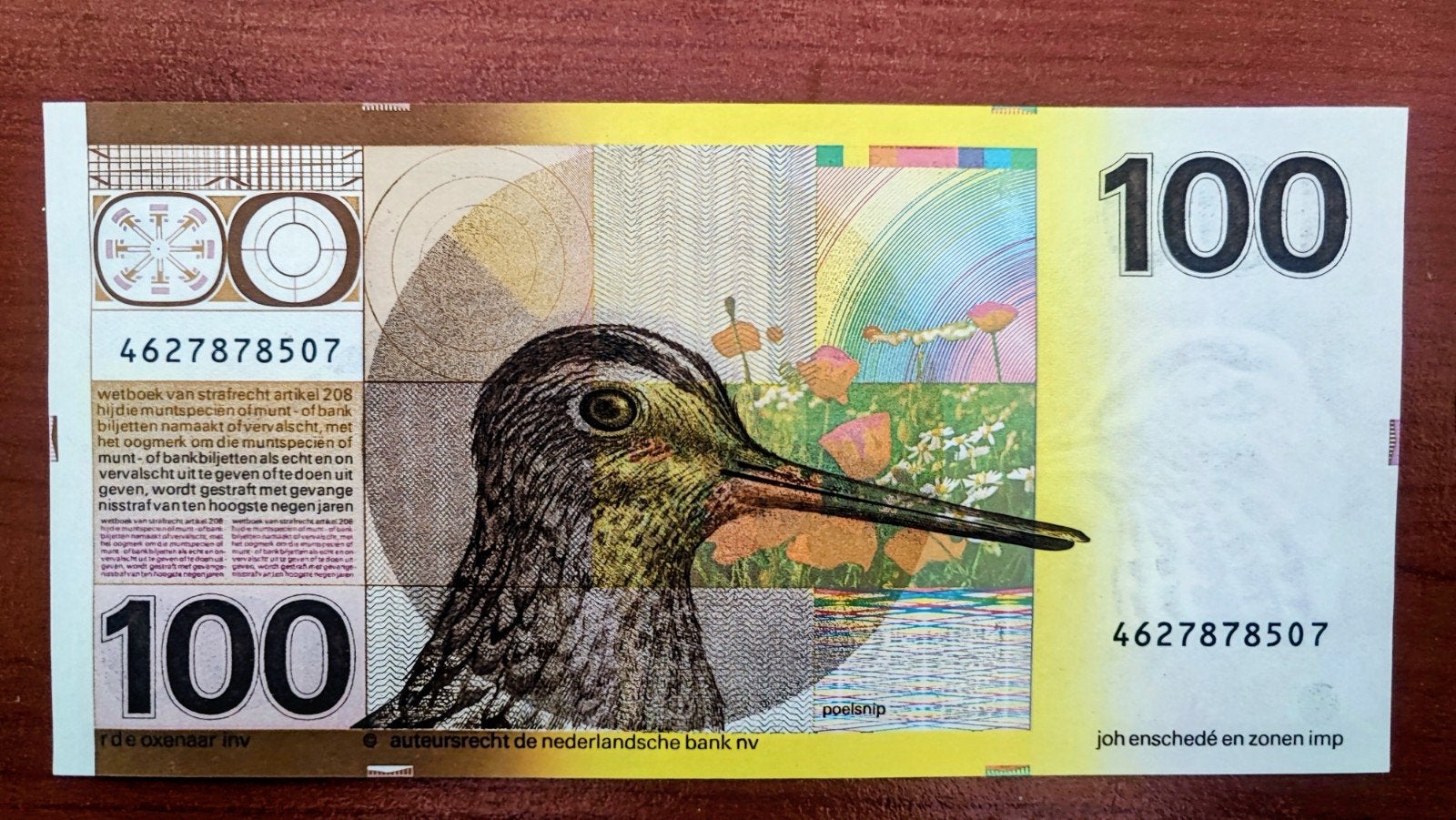 100 Gulden Snip biljet 1977 - Nederlands bankbiljet, Ophalen of Verzenden, 100 gulden, Los biljet