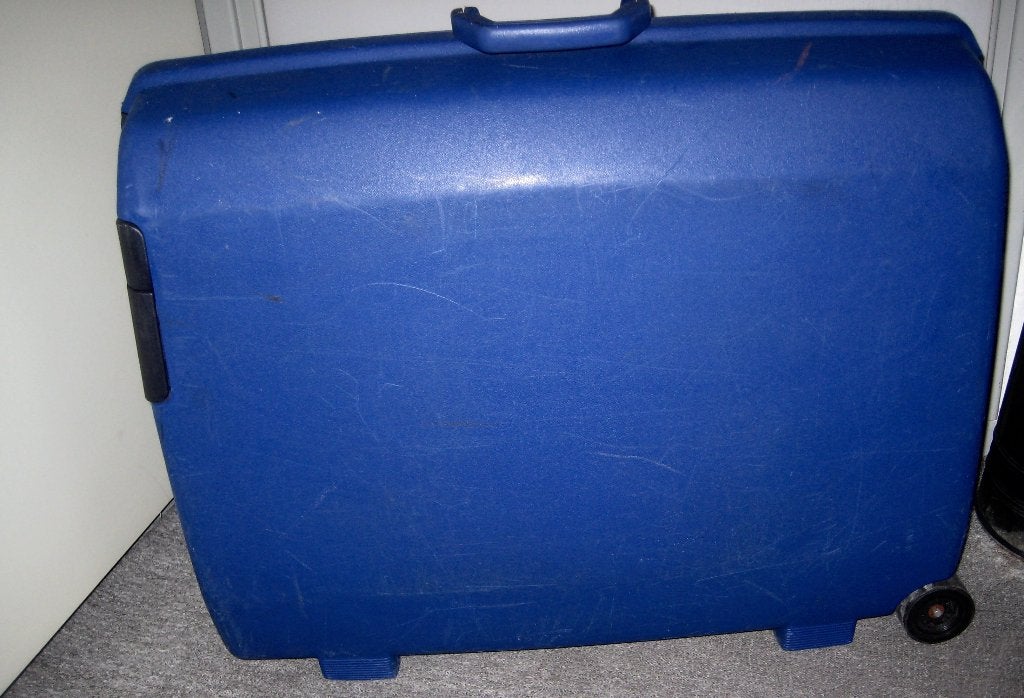 RUIME BLAUWE SAMSONITE KOFFER, Ophalen, Hard kunststof, Slot, Zo goed als nieuw
