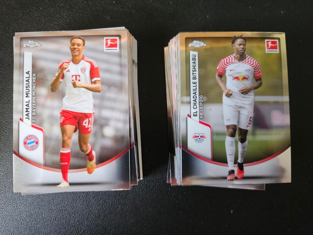 Complete set Topps Chrome Bundesliga 2023-24 (100 kaarten), Verzenden, Plaatje