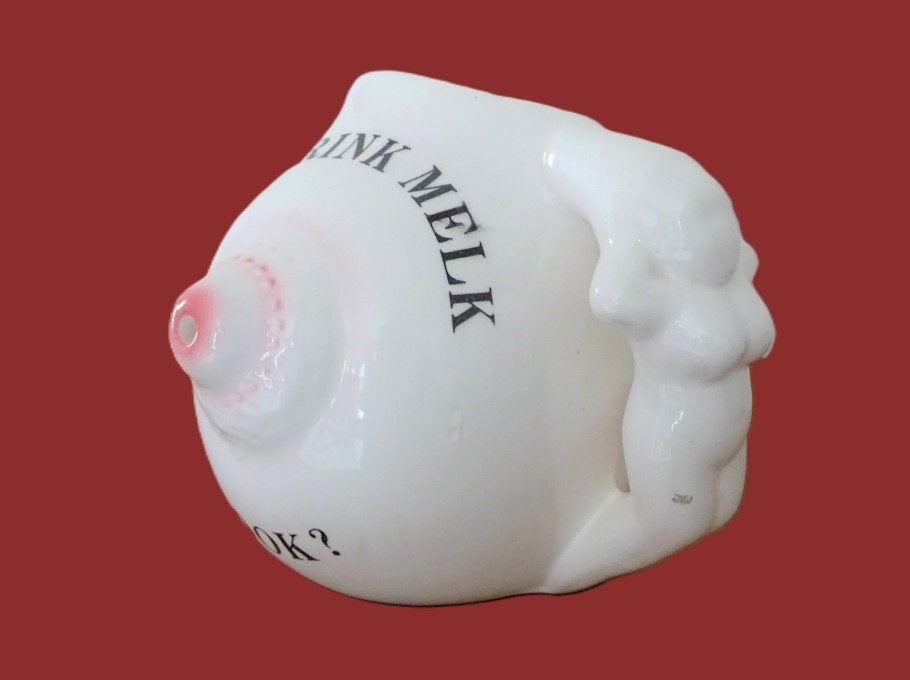 Vintage Melkbeker Borst Erotische Beker melk erotisch, Overige typen, Ophalen of Verzenden, Zo goed als nieuw, Overige stijlen