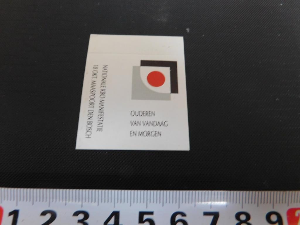 sticker nationale KBO manifestatie maaspoort den bosch, Ophalen, Zo goed als nieuw