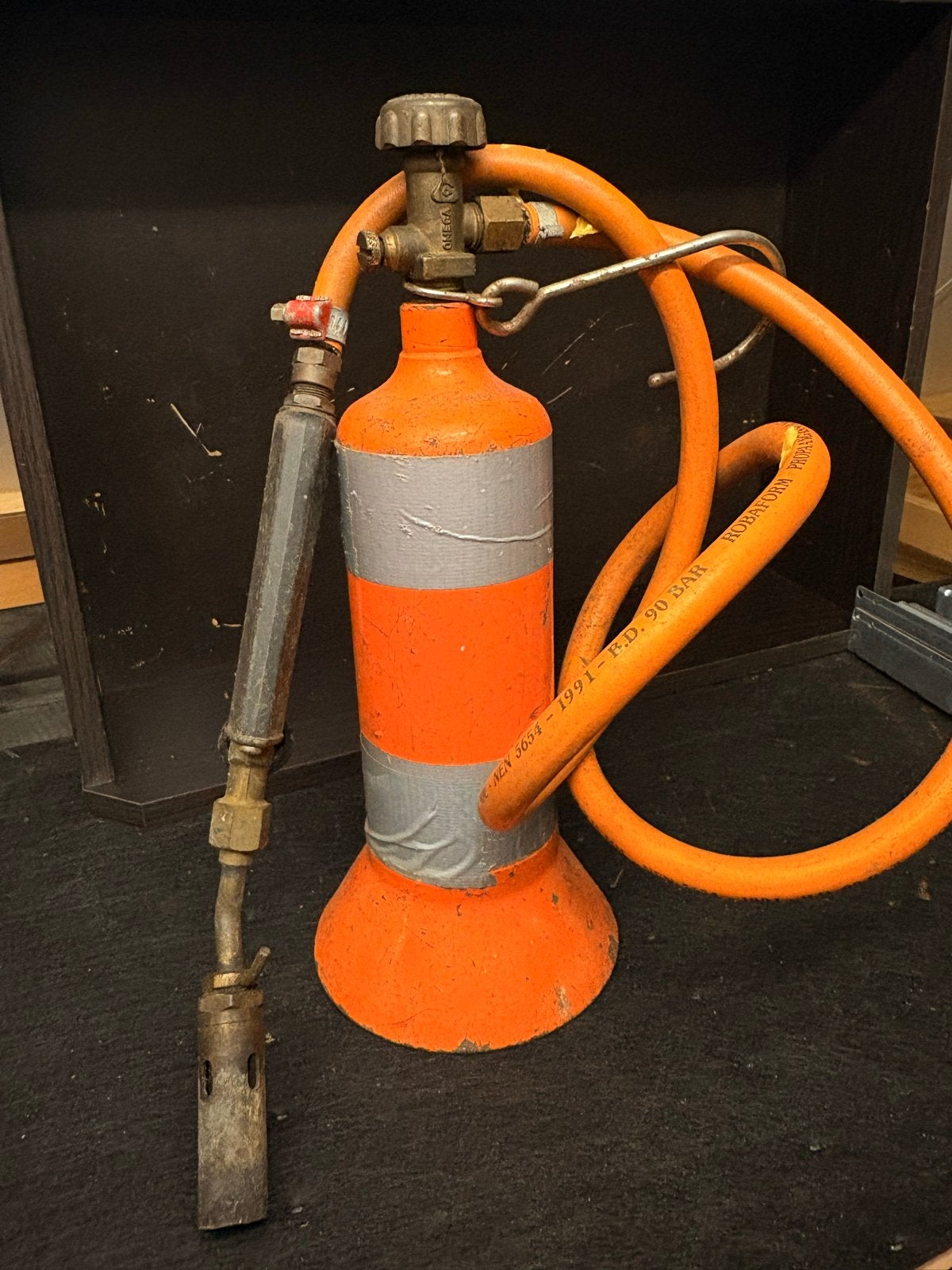Kleine gasbrander met propaangasfles (leeg), Ophalen of Verzenden, Gebruikt