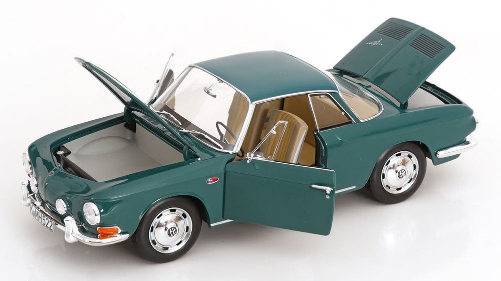 Norev 1:18 Volkswagen Karmann Ghia 1500 1963 Smaragd Green, -, Nieuw, Norev, Ophalen of Verzenden