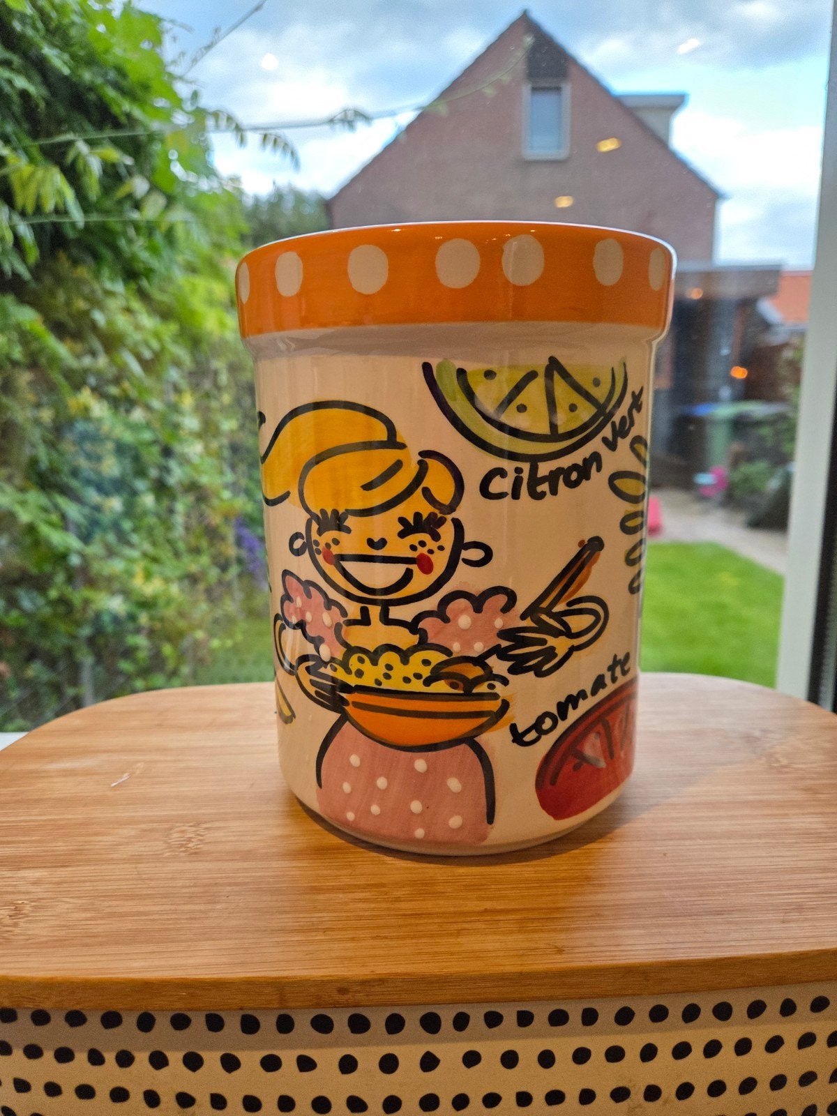 Spatelpot Blond Amsterdam, Huis en Inrichting, Ophalen, Gebruikt, Overige materialen, Pot, Bus of Blik