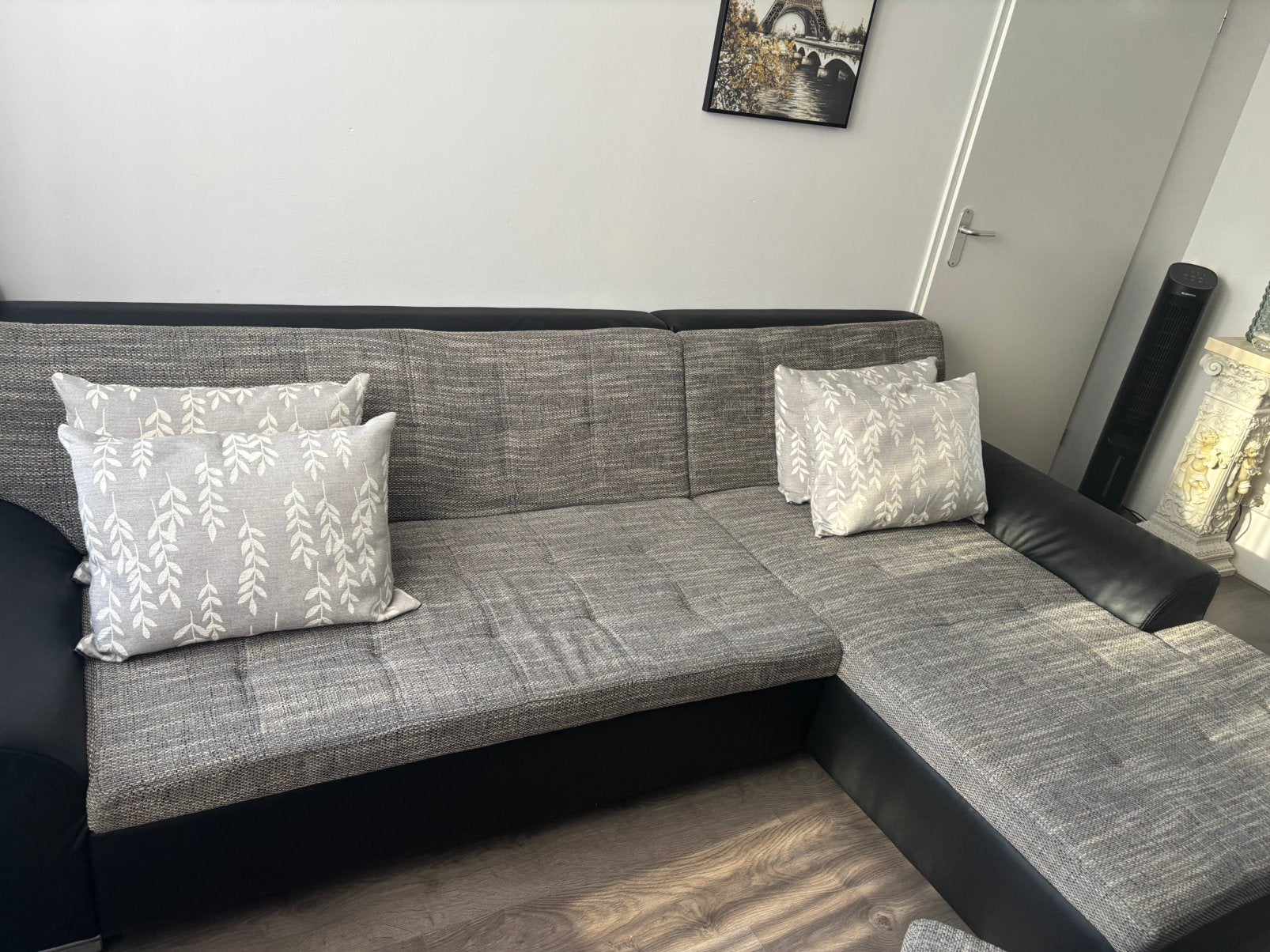 Bankstel met slaapfunctie 270 cm breed met opbergkist, Ophalen, Gebruikt, Tweepersoons, 180 cm