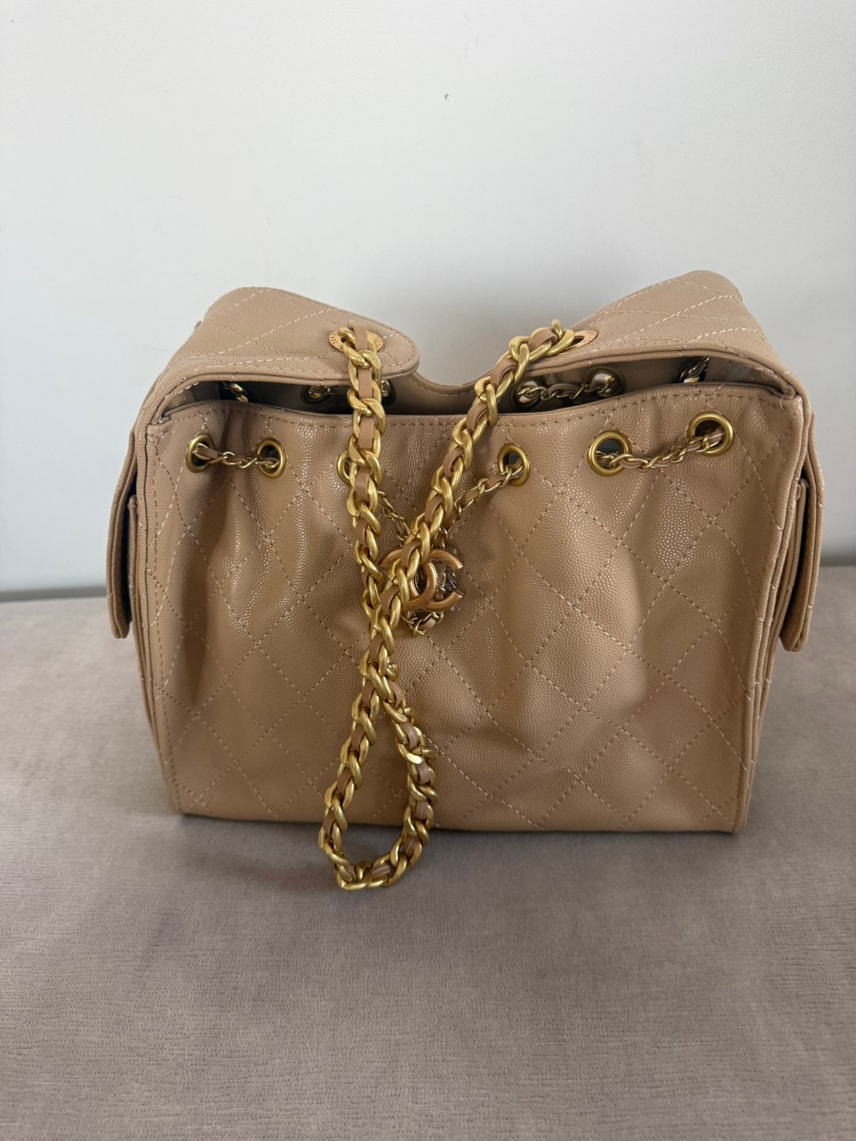 Handtas, Sieraden, Tassen en Uiterlijk, Tassen | Damestassen, Ophalen of Verzenden, Nieuw, Beige, Handtas