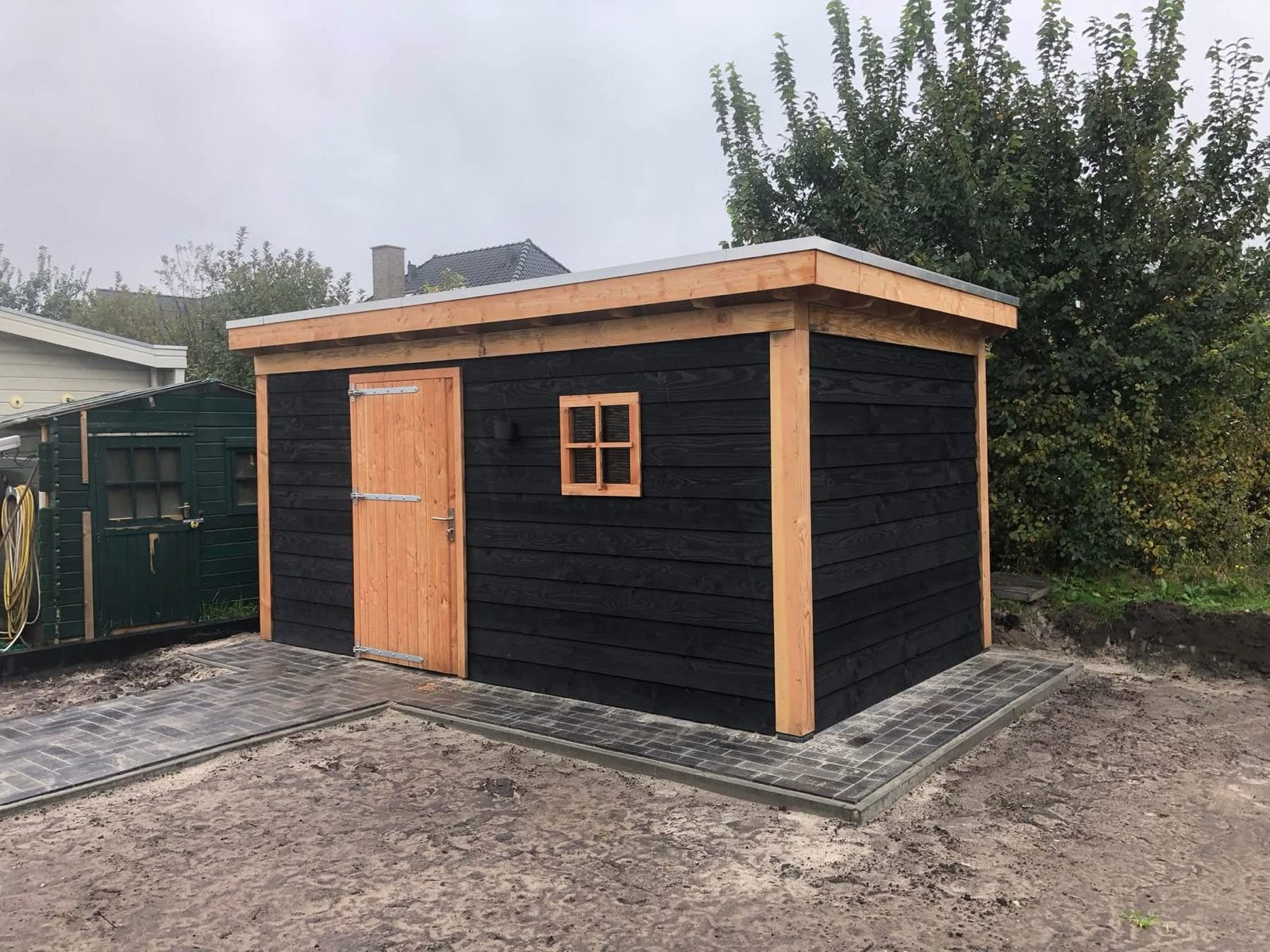 Douglas enkele deur 95x203cm met kozijn en beslag, Ophalen of Verzenden, Nieuw, 180 tot 250 cm, Planken