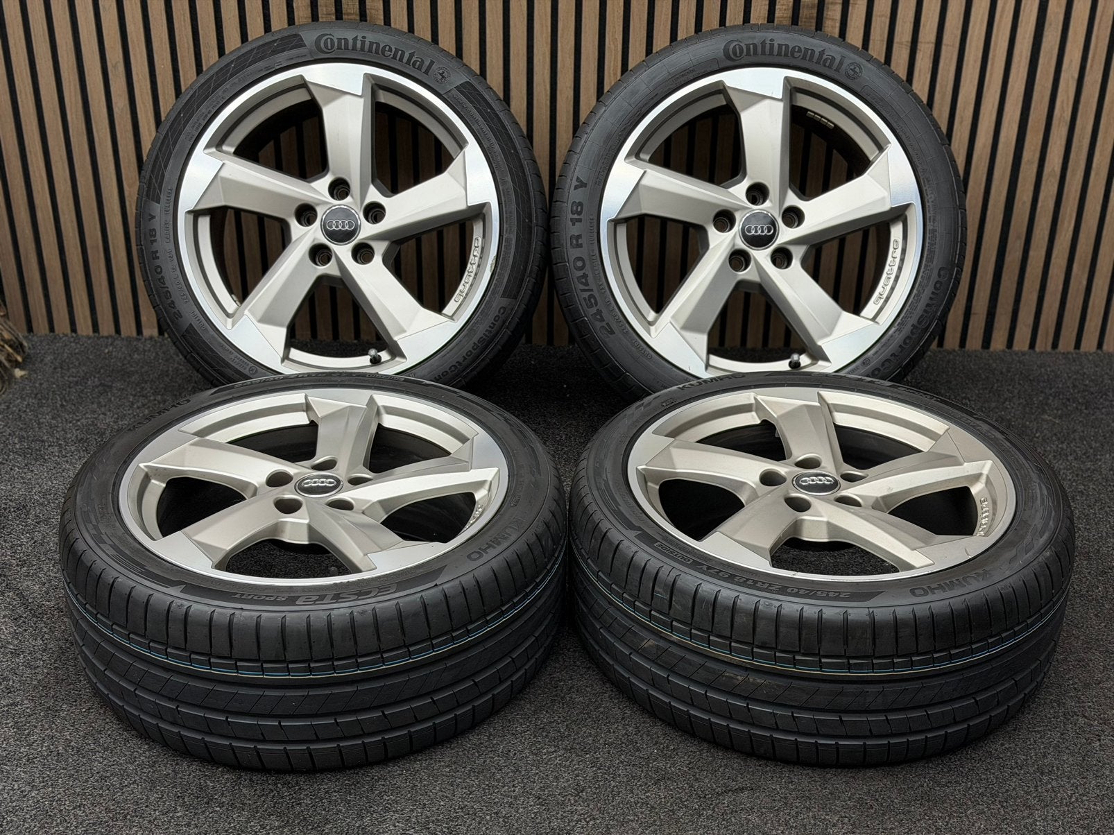 Originele 18 inch Audi A4 S4 B9 5x112 ET40 66.5 245/40/18, Ophalen, 18 inch, 245 mm, .