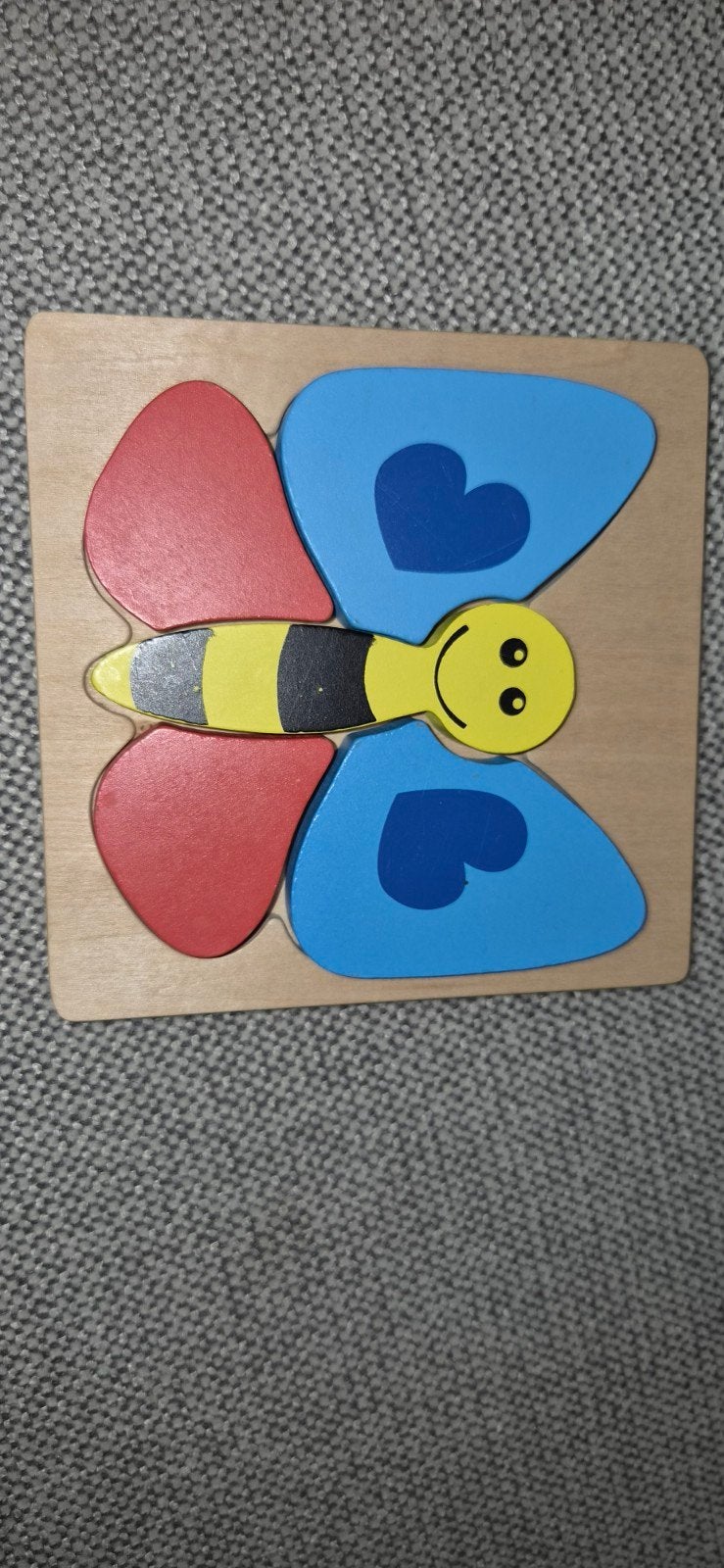 vlinder houten puzzel, Gebruikt, Ophalen of Verzenden, Van hout, Minder dan 10 stukjes