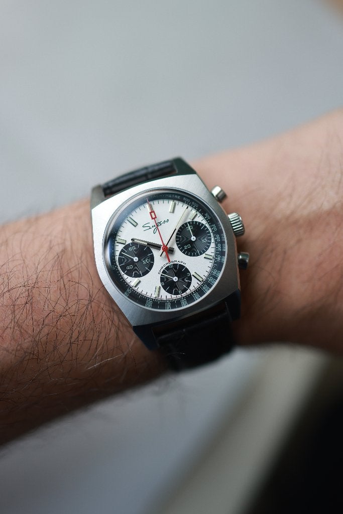 Sugess Chrono Heritage | A384 | ZGAN | 2 banden, Overige merken, Zakhorloge, Leer, Staal