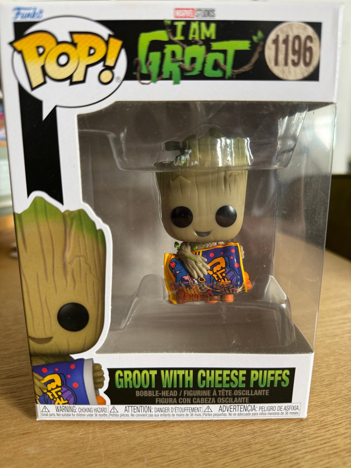 Funko Pop! I Am Groot 1196 - Groot with Cheese Puffs, Verzamelen, Ophalen of Verzenden, Zo goed als nieuw