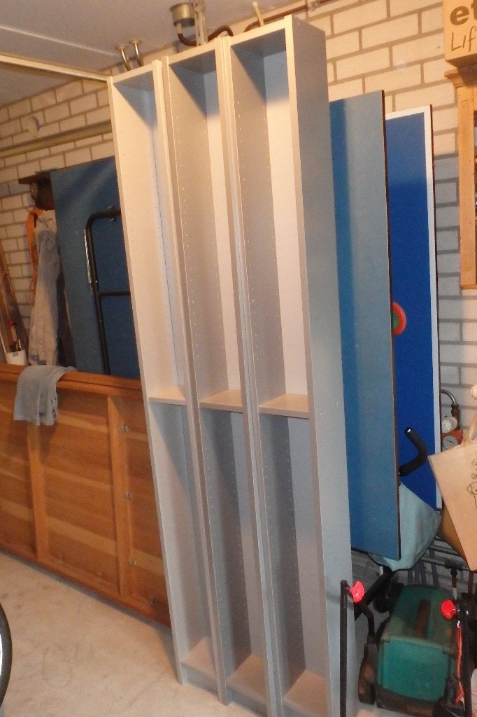 3 x Billy Ikea CD / DVD kast opbergsysteem zilvergrijs, Ophalen, Overige materialen, Gebruikt, 75 tot 150 discs