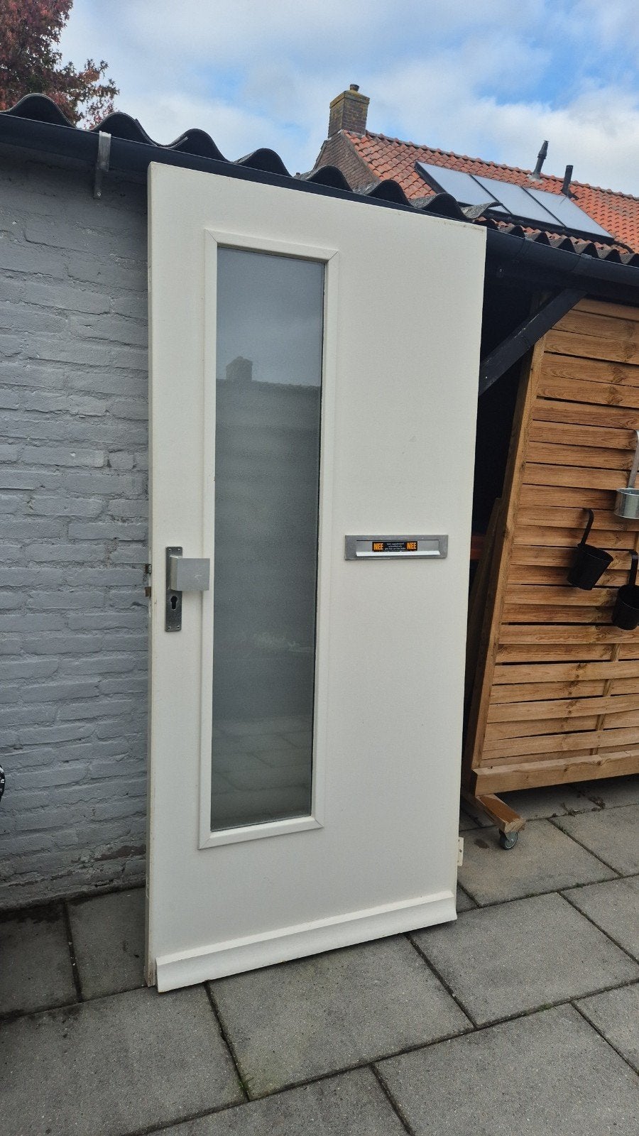 Hardhouten voordeur, Ophalen, Gebruikt, Buitendeur, 200 tot 215 cm