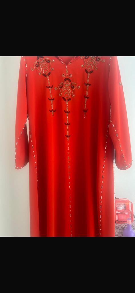 Marokkaans jurk, Overige typen, Maat 46/48 (XL) of groter, Nieuw, Oranje