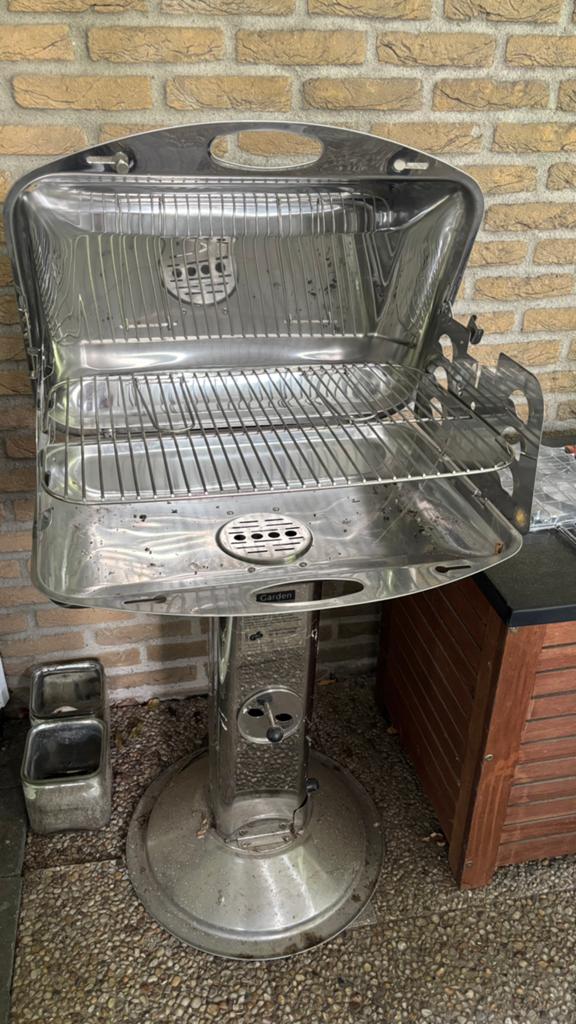 Garden feelings edelstahln-Säulengrill NIEUW, Tuin en Terras, Ophalen, Zo goed als nieuw