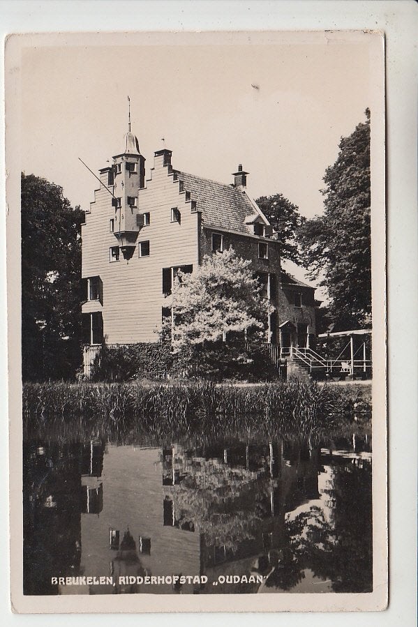Breukelen, Ridderhofstad Oudaan, Ophalen of Verzenden, 1920 tot 1940, Gelopen, Utrecht