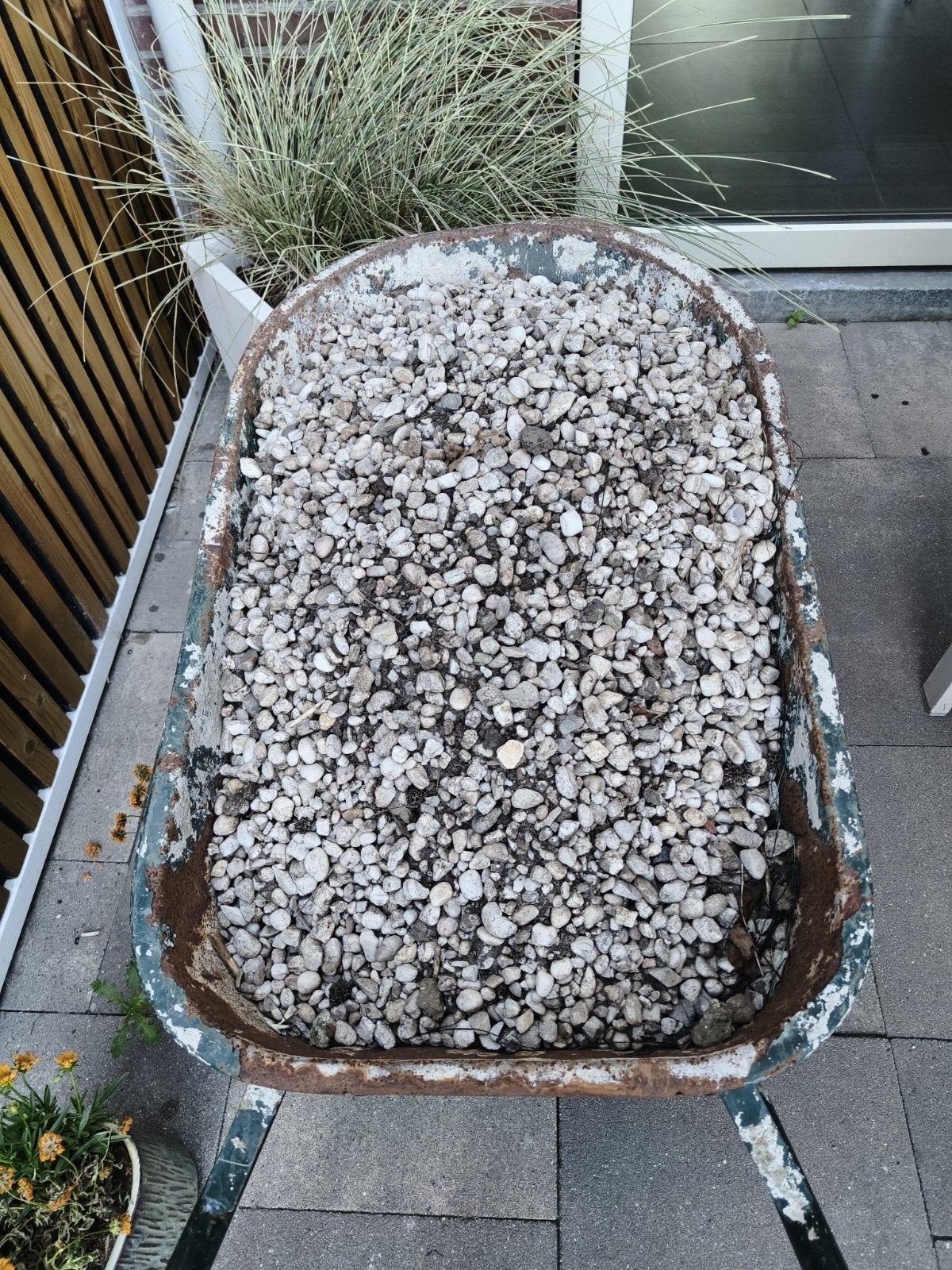 Witte steentjes, Tuin en Terras, Grind, Keien en Split, Ophalen, Gebruikt