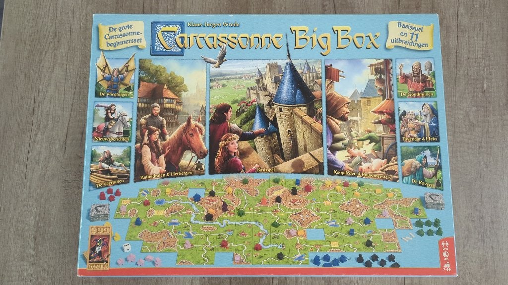 Carcassonne Big Box incl. extra uitbreiding, Vijf spelers of meer, Ophalen of Verzenden, Gebruikt, 999 Games