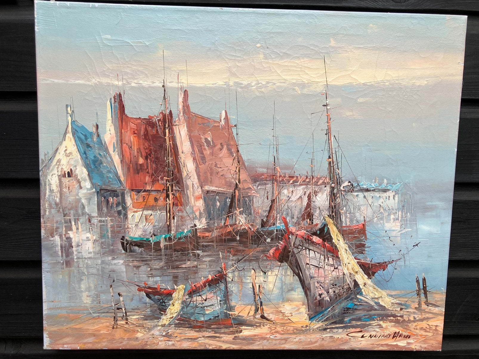 Schilderij op doek geschilderd, Ophalen of Verzenden