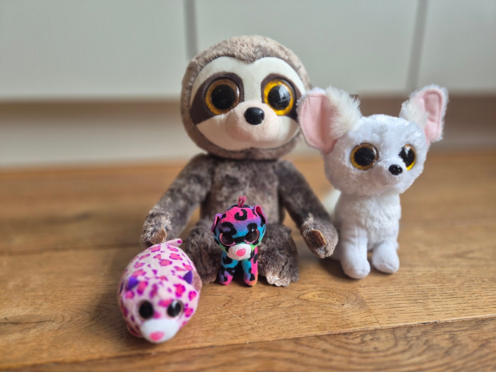 Leuke TY knuffels: luiaard, chihuahua en luipaardjes, Kinderen en Baby's, Speelgoed | Knuffels en Pluche, Overige typen, Ophalen of Verzenden