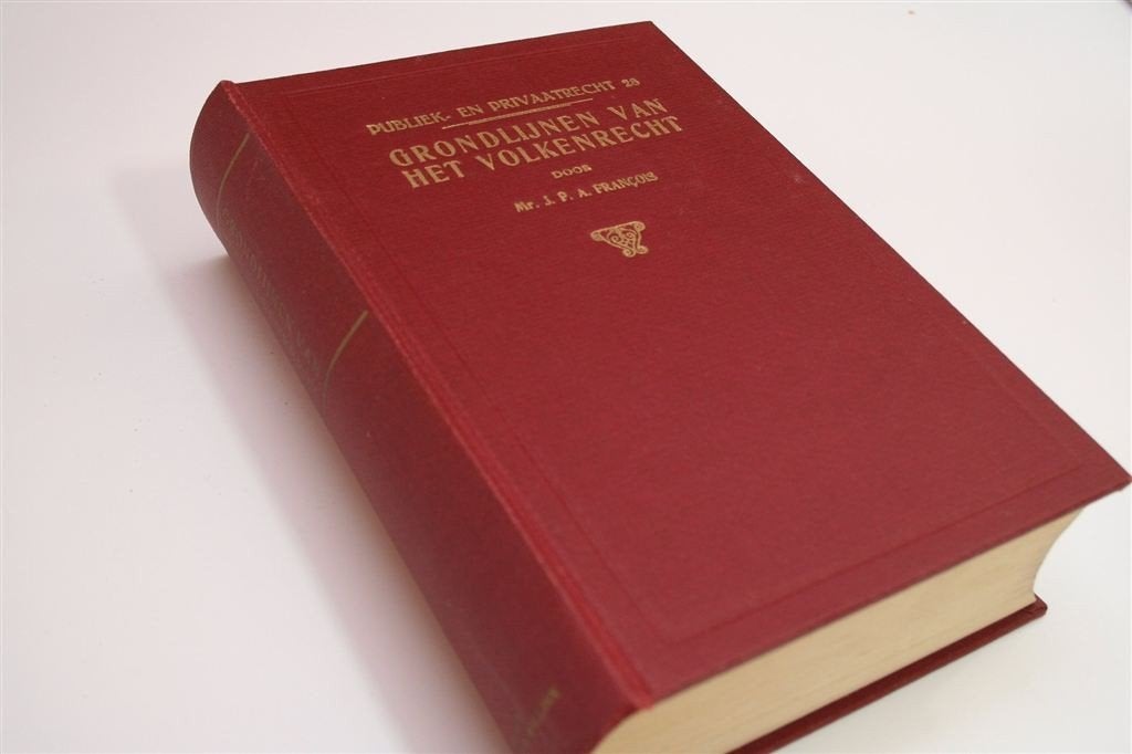 Hét Standaardwerk Volkenrecht [1957] van J.P.A. François, Ophalen of Verzenden, Gelezen