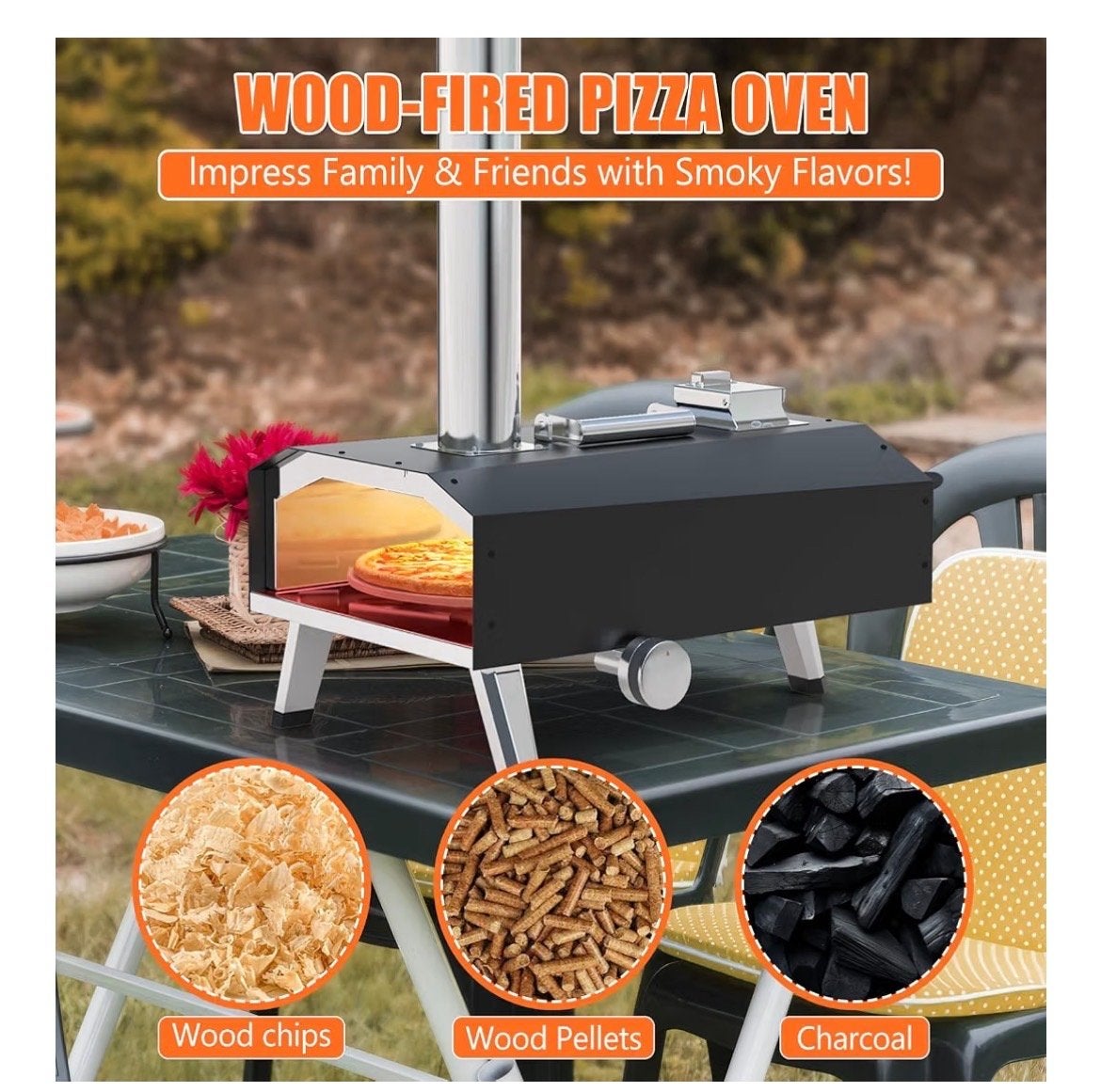 Houtgestookte Pizza Oven - Perfect voor Buiten Koken, Tuin en Terras, Ophalen of Verzenden, Gebruikt