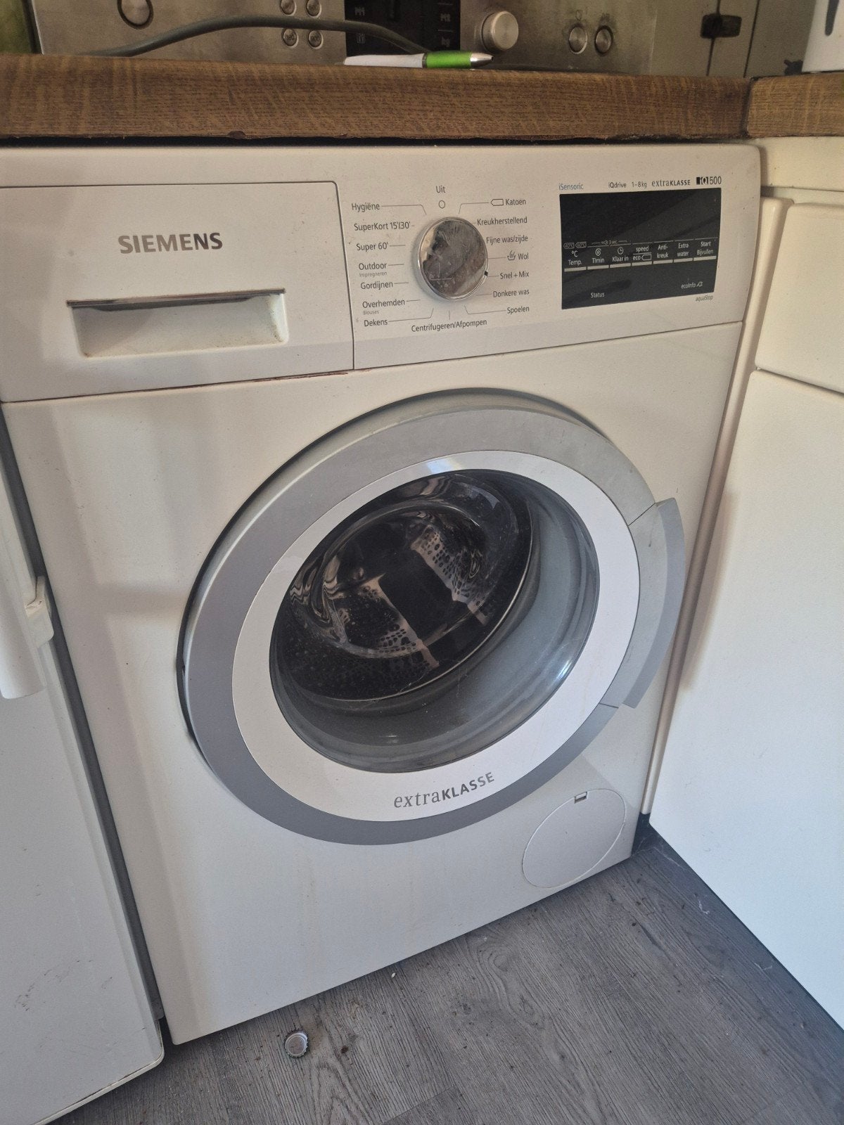 Siemens iQ500 Wasmachine 8kg, Ophalen, Gebruikt, 85 tot 90 cm, 1200 tot 1600 toeren
