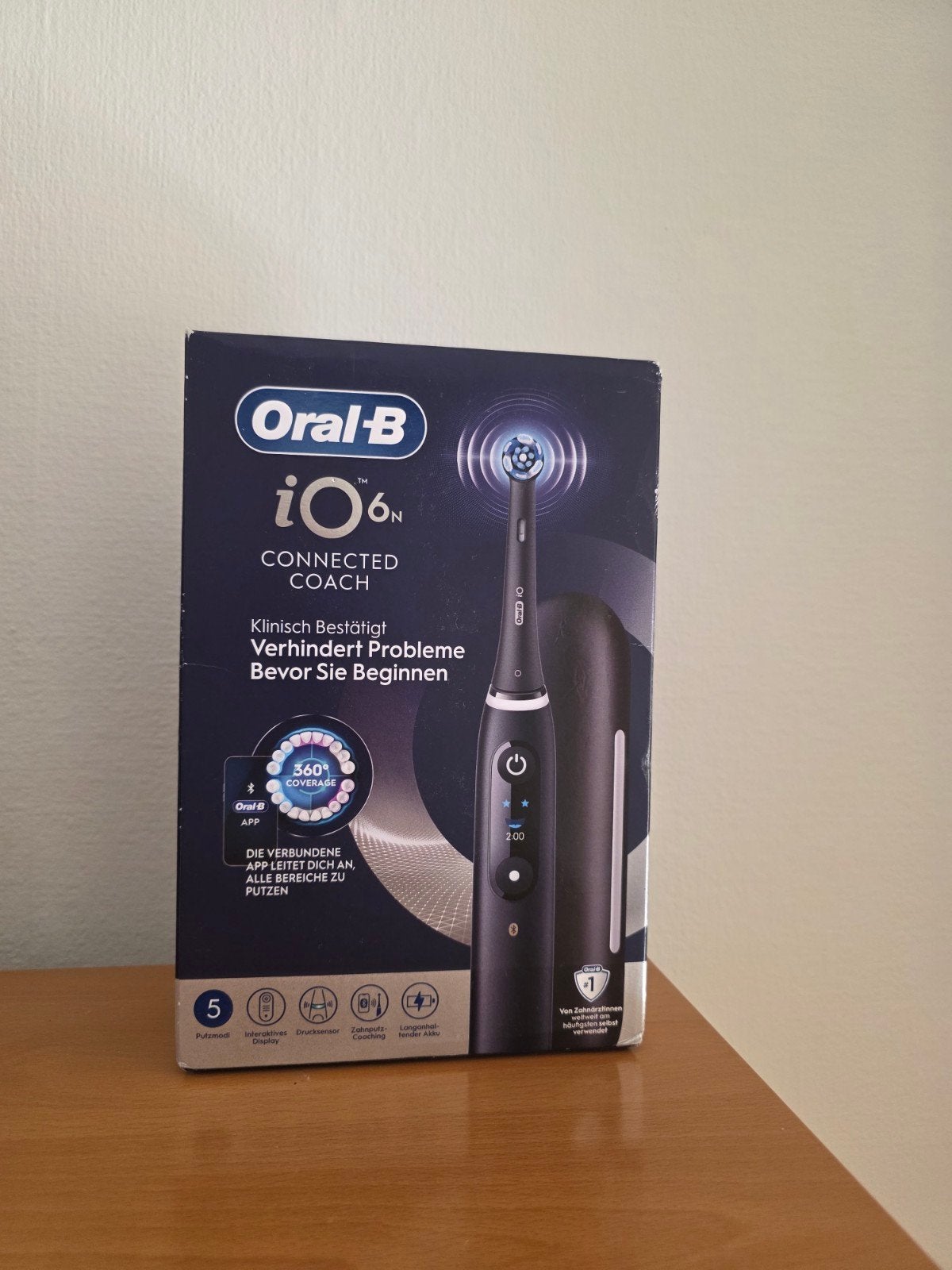 Oral-B iO6n Connected Coach Elektrische Tandenborstel Zwart, Ophalen of Verzenden, Nieuw, Mondverzorging