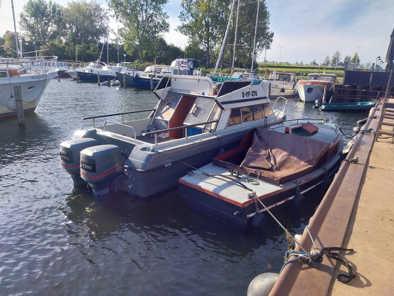 Draco 2500 Flyfish met 2x Yamaha 250pk buitenboordmotoren, Overige merken, Gebruikt, Buitenboordmotor, Visboot