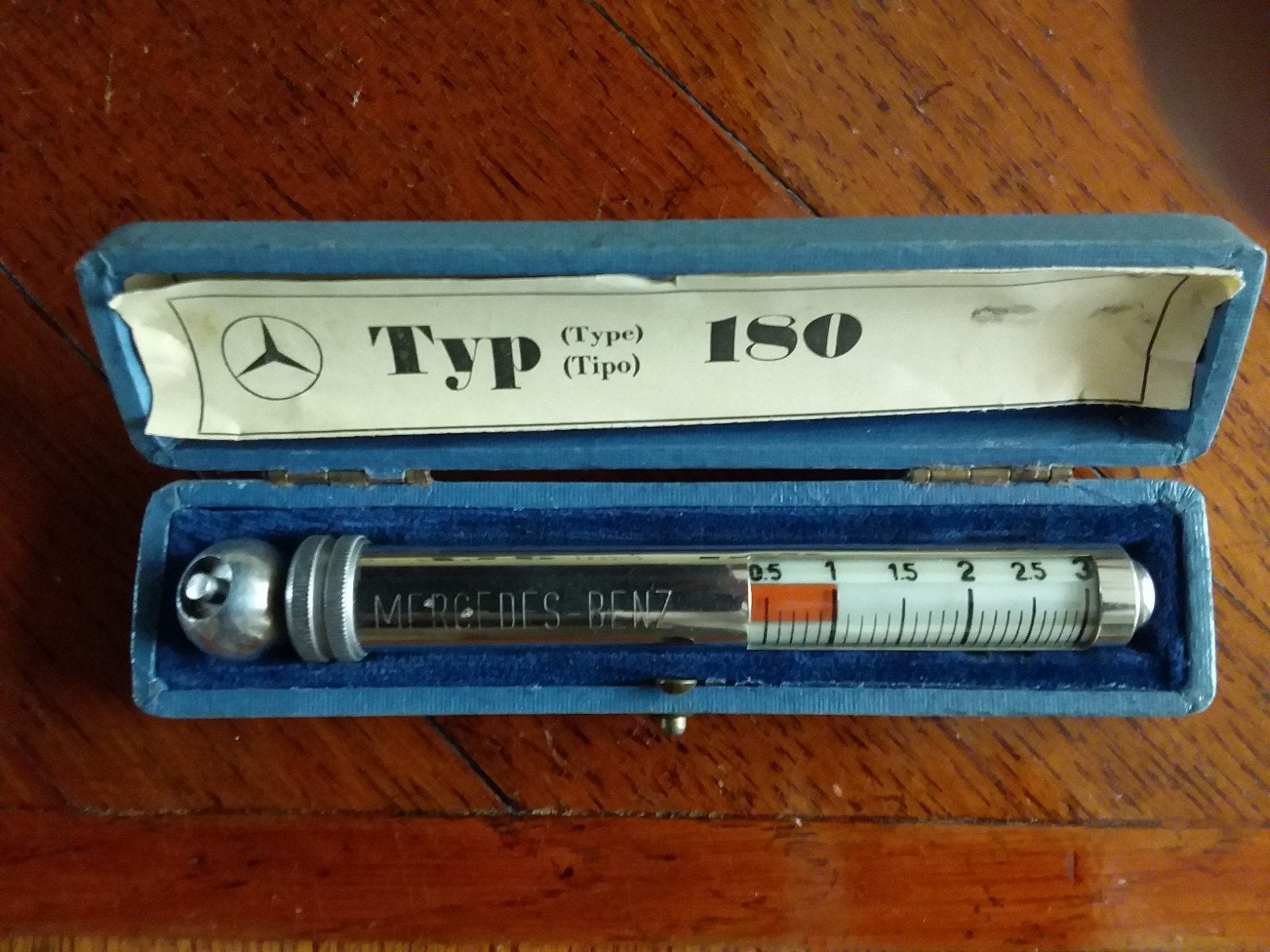 Vintage Mercedes-Benz Type 180 bandenspanningsmeter, Ophalen, Gebruikt