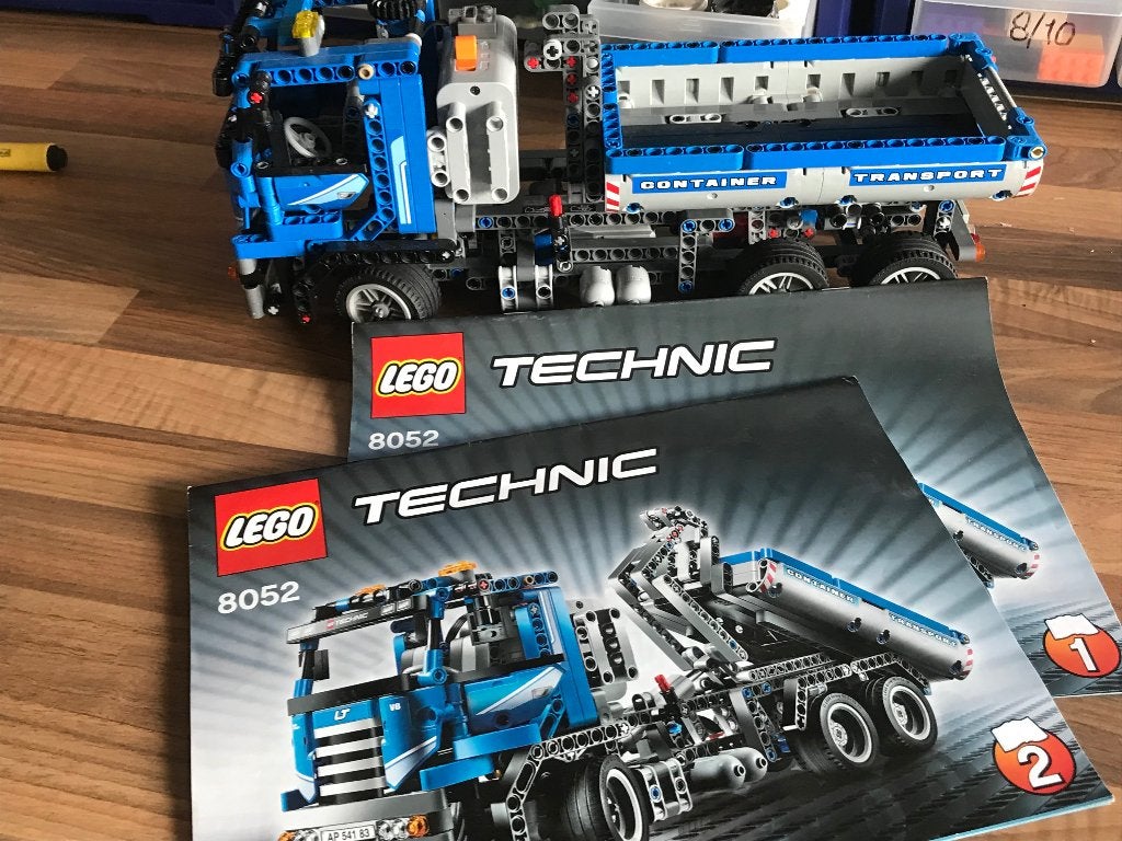 Lego Technic 8052 Container Truck met instructies, Kinderen en Baby's, Lego, Inclusief instructies, Ophalen of Verzenden, Zo goed als nieuw