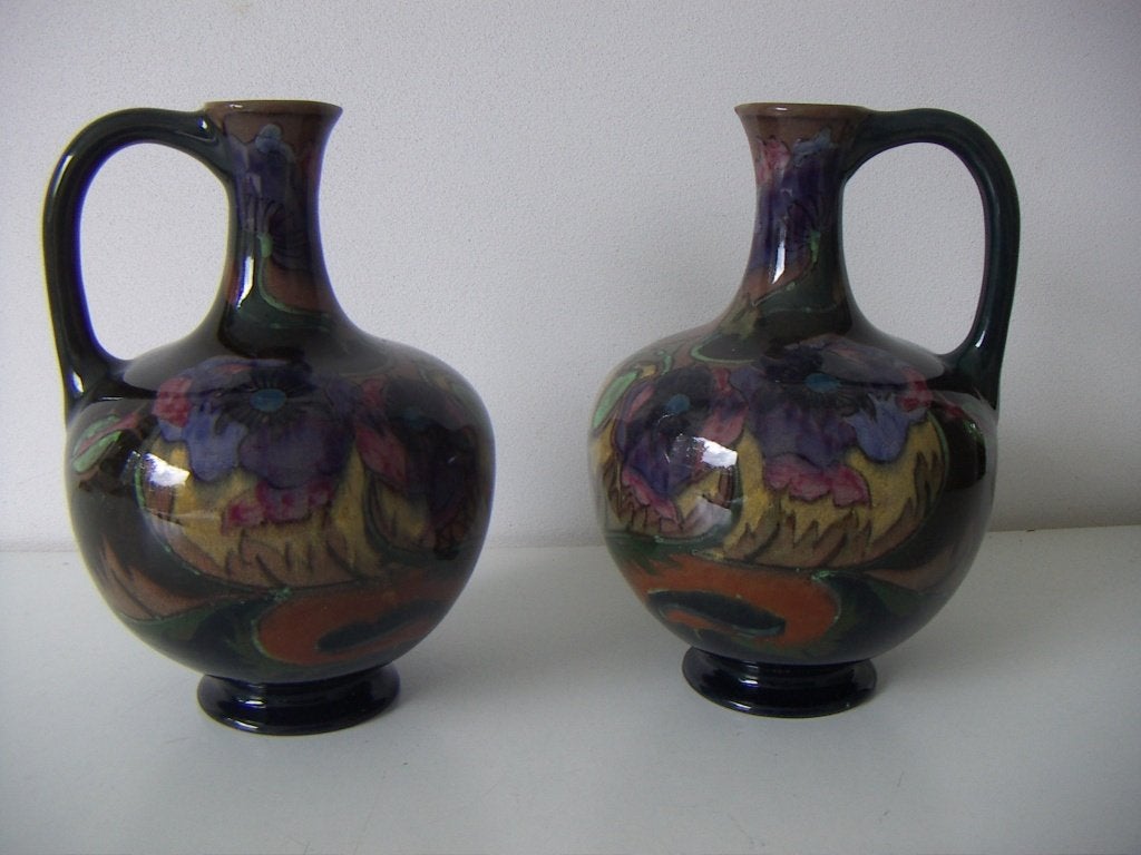 Zuid Holland Gouda plateel keramiek kannen jr.ca1905 Lansaat, Ophalen of Verzenden