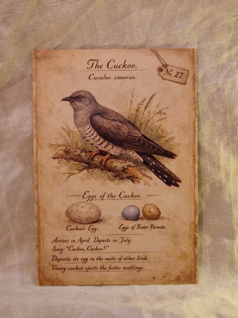 Ansichtkaart. "Vogel/ei- Cuckoo"., Verzenden, Nieuw, Papier/karton