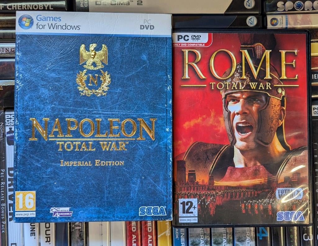 Napoleon Total War Imperial Edition & Rome Total War PC, Spelcomputers en Games, Games | Pc, Gebruikt, Strategie en Constructie