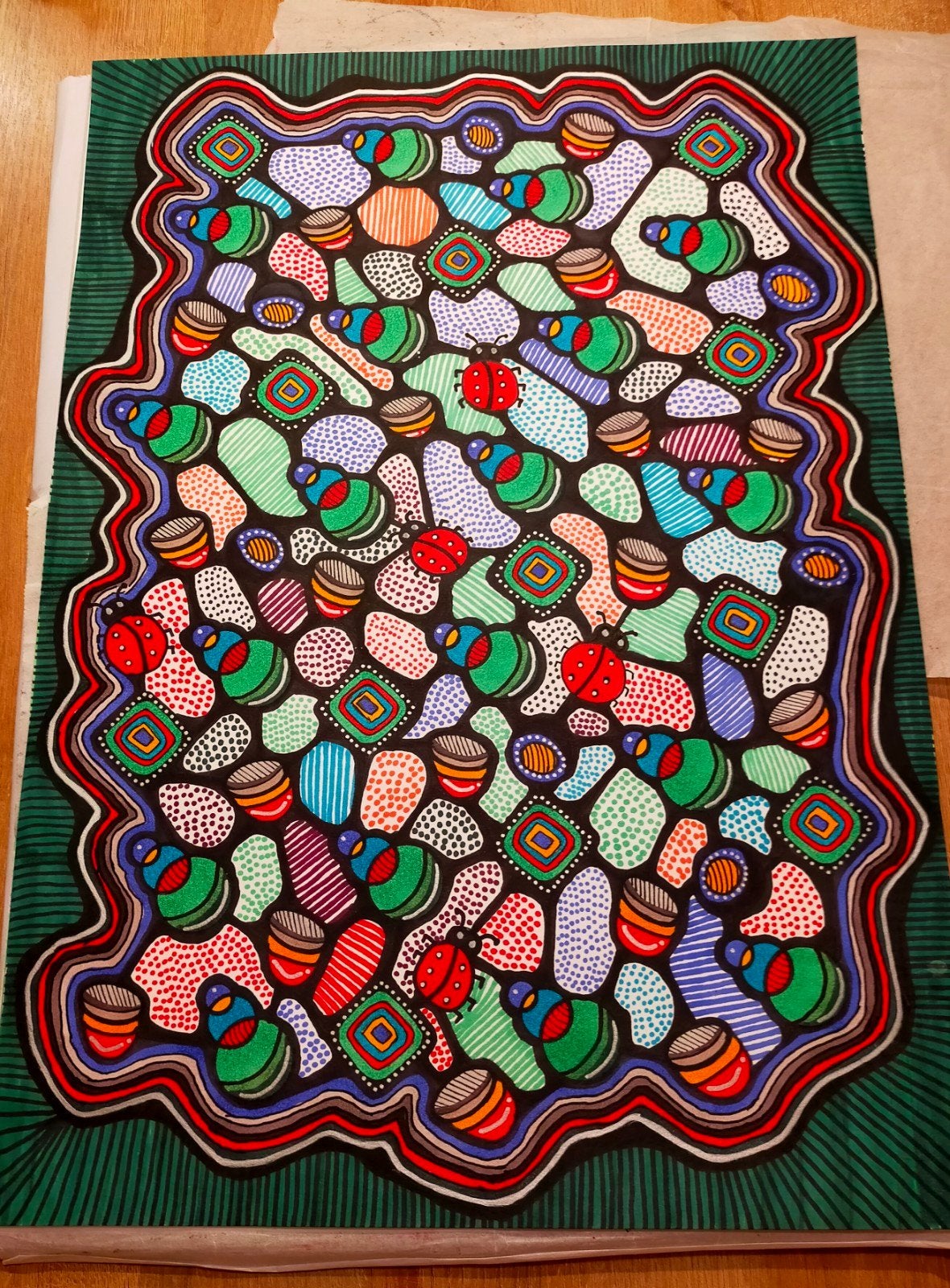stift tekening A2 formaat, Antiek en Kunst, Ophalen