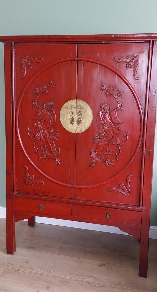 Antieke chinese kast, Antiek en Kunst, Antiek | Meubels | Kasten, Ophalen