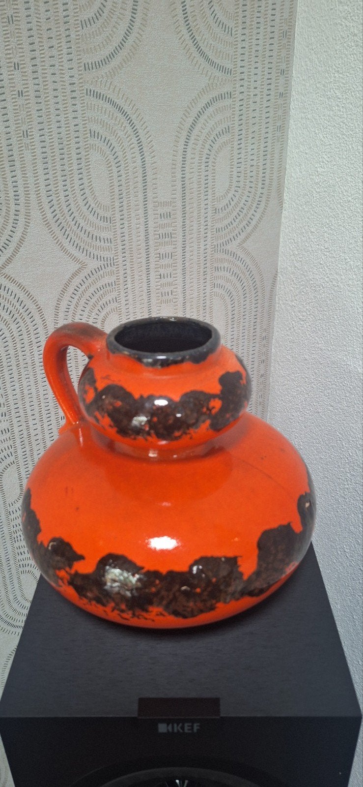 Spara Vaas Oranje - Vintage Keramiek, Antiek en Kunst, Antiek | Vazen, Ophalen of Verzenden