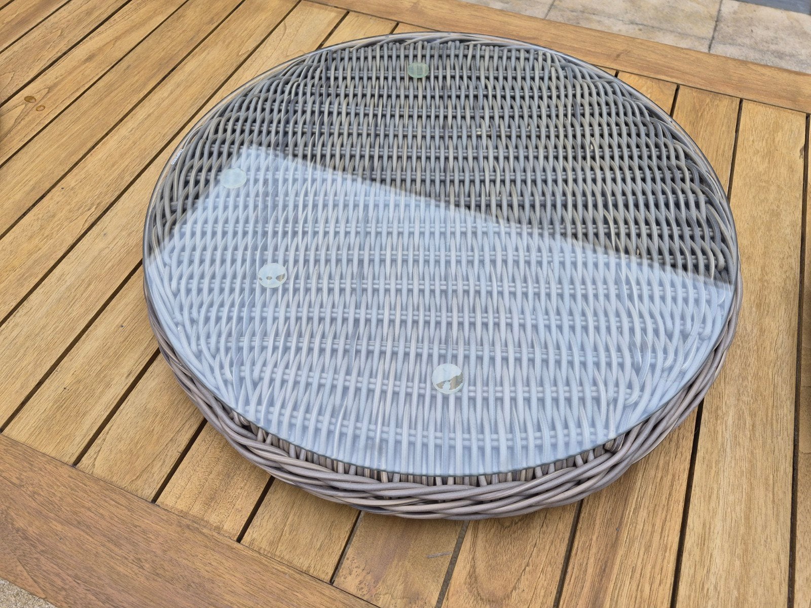 Lazy susan en/of Victoria tafel 4 seasons outdoor Brighton, Tuin en Terras, Ophalen, Zo goed als nieuw, Rechthoekig, Wicker