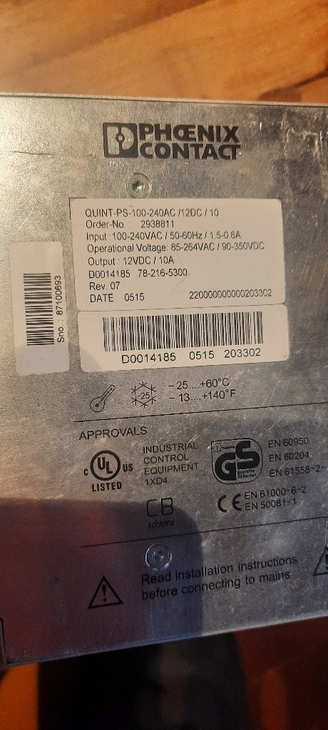 Phoenix Contact QUINT-PS-100-240AC/12DC/10 Voeding, Ophalen of Verzenden, Nieuw