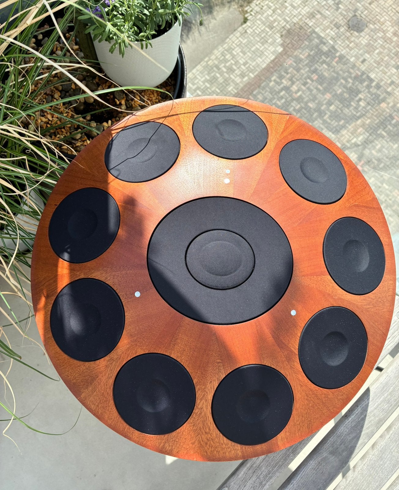 Neotone One digitale handpan in mahonie, Muziek en Instrumenten, Percussie, Ophalen, Zo goed als nieuw, Melodische percussie