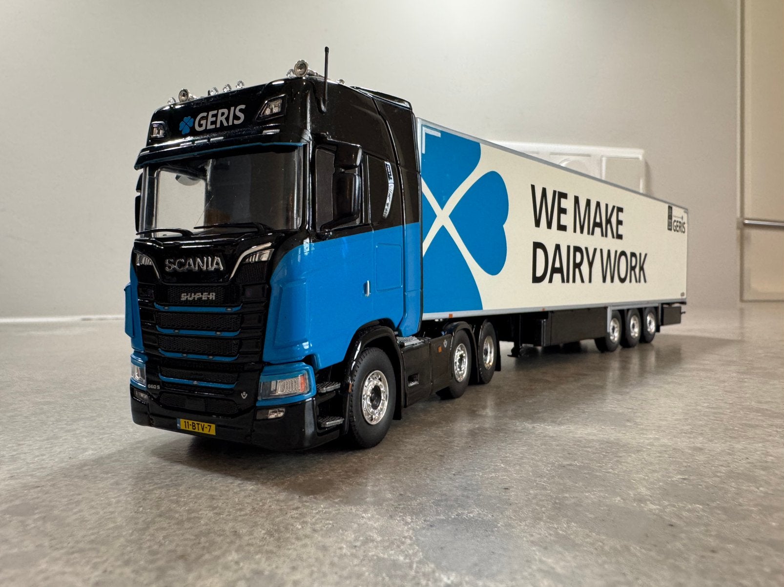 Tekno Scania Geris, Hobby en Vrije tijd, Ophalen of Verzenden, Zo goed als nieuw, Bus of Vrachtwagen, Tekno
