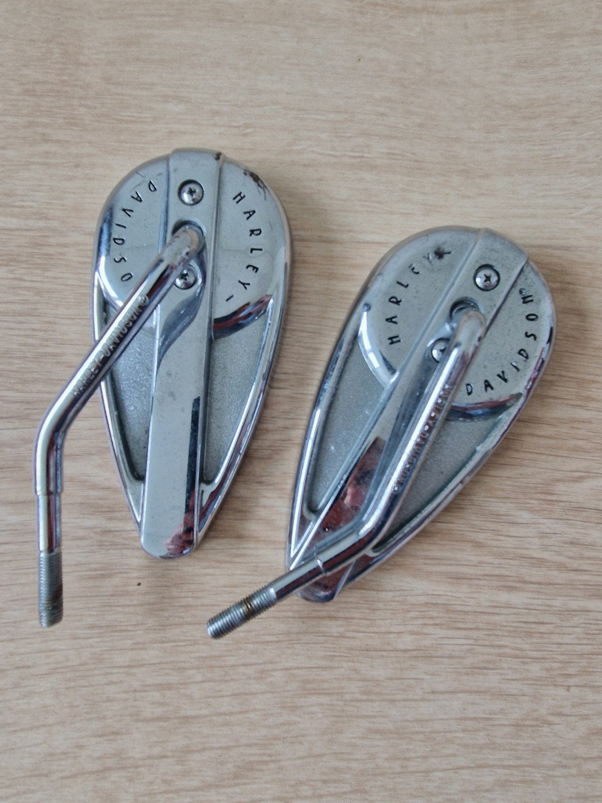 Harley Davidson Teardrop Motorspiegels, Ophalen of Verzenden, Gebruikt
