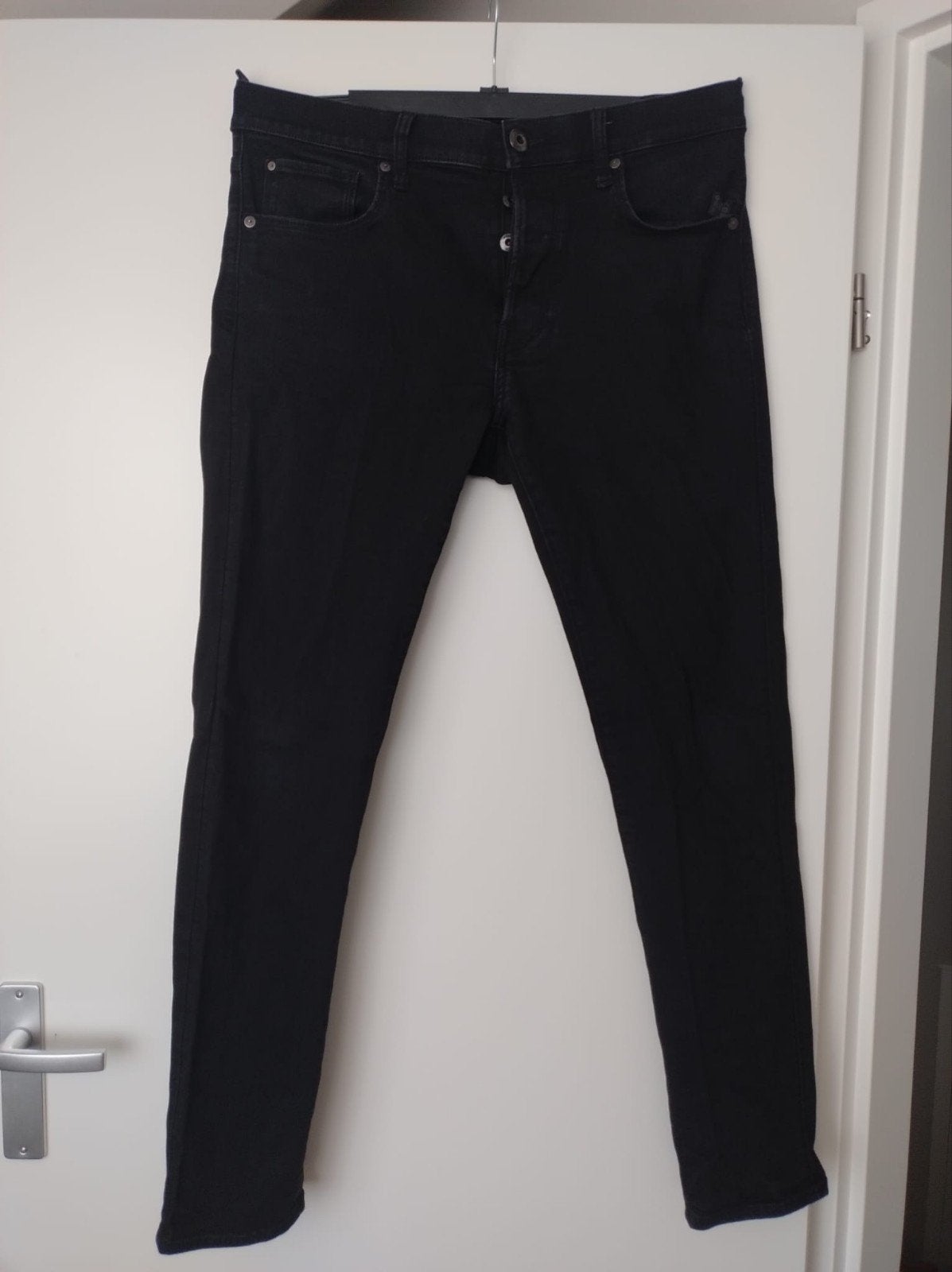 G-Star RAW 3301 Slim Jeans Zwart W33 L32 Knoopsluiting, Ophalen of Verzenden, Zo goed als nieuw, Zwart, G-Star Raw